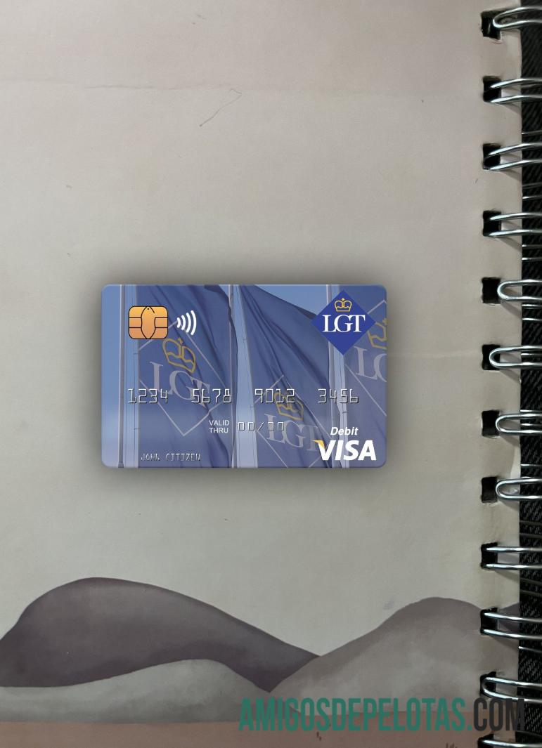 Liechtenstein LGT Bank Visa Cartão de Débito Photolook Front amostra